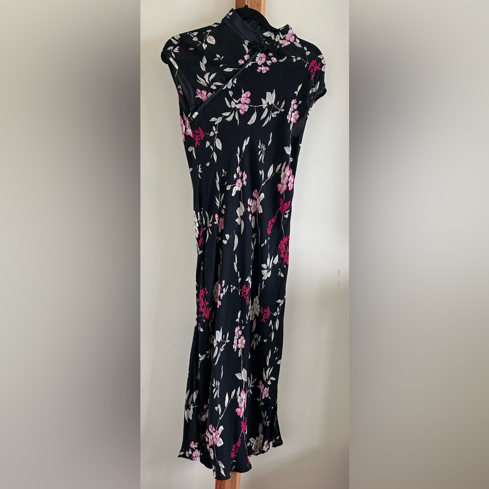 Source Unknown Black Floral Dress